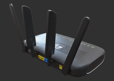 PBR次世代 路由器 WIFI 无线路由器 网络设备 数码产模型-生活电器模型库-FBX(.fbx)模型下载